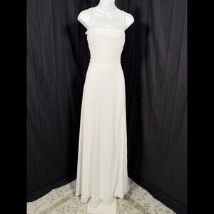Lulu's Radiant Romance White Tie-Strap Maxi Dress Size XL